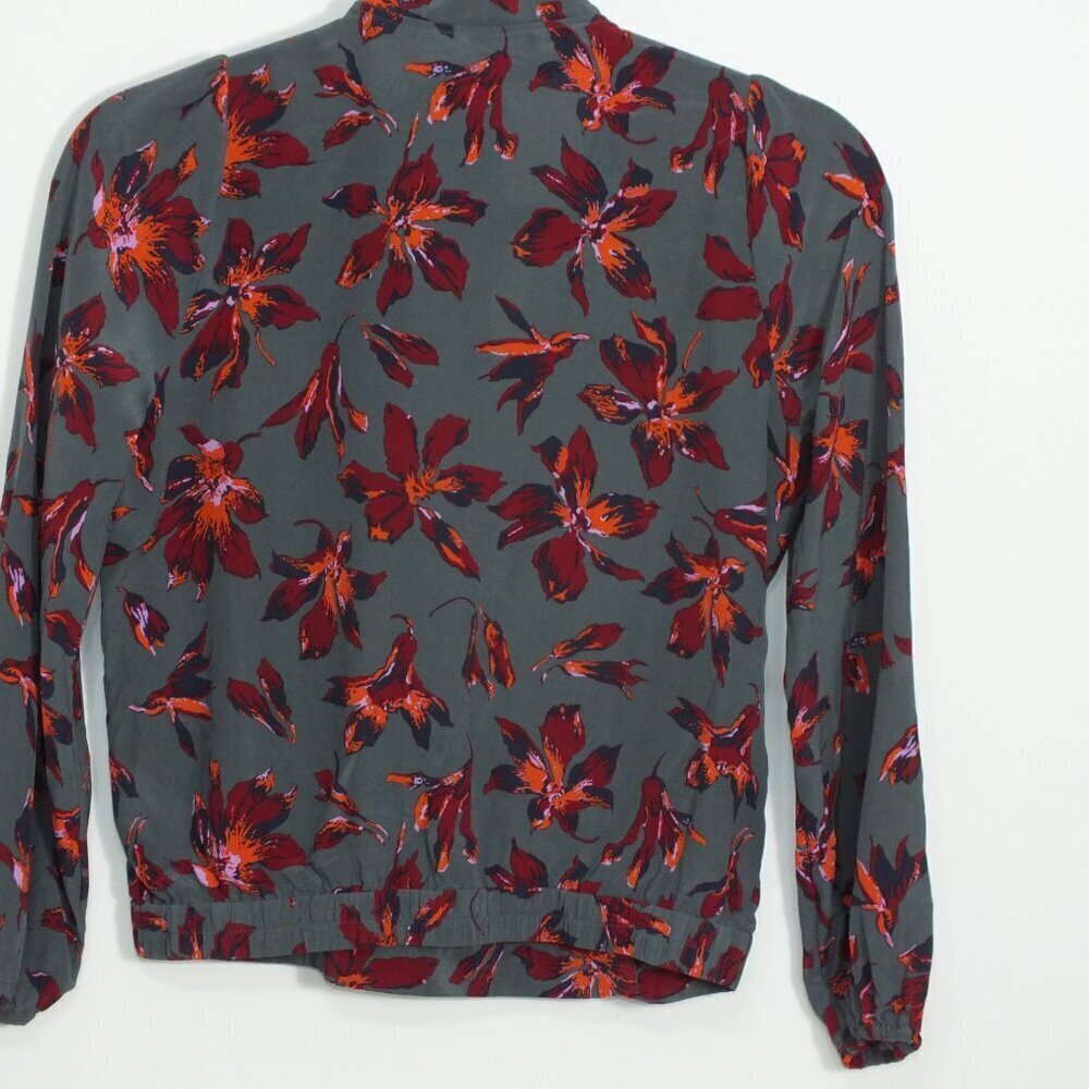Madewell Cropped 100% Silk Floral Tie Top Size XS - Picture 5 of 13